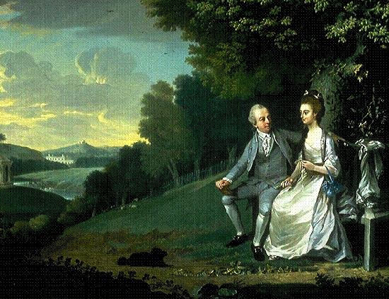 James Holland Portrait of Sir Francis and Lady Dashwood at West Wycombe Park